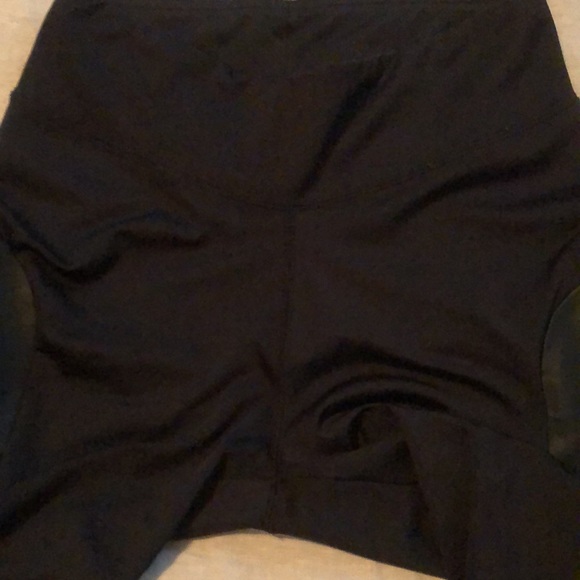 Kensie Shiny Black Leggings w/Faux Leather Panel - Picture 8 of 9